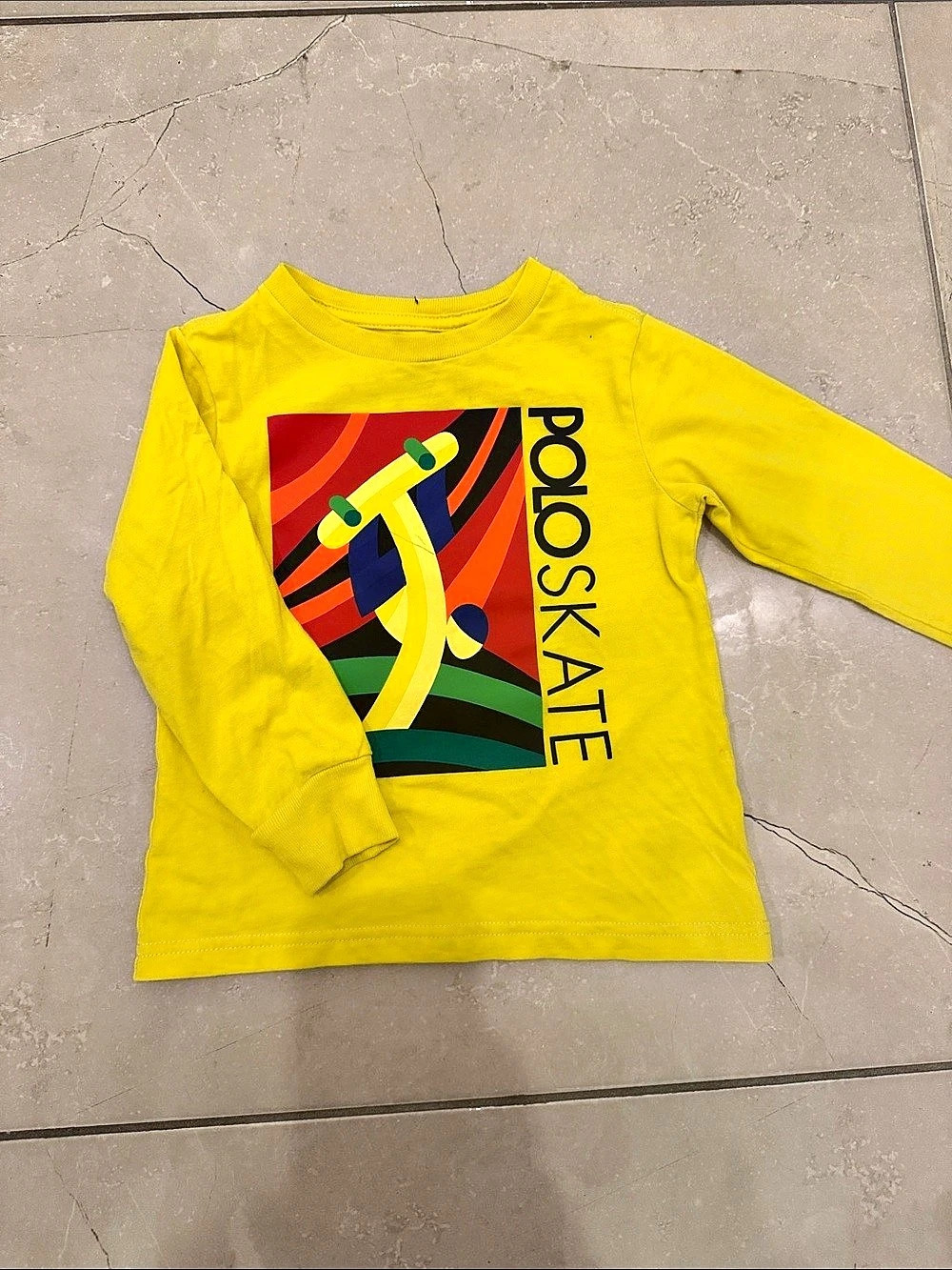 Polo Ralph Lauren Long Sleeve Graphic Tee Boys 2 Yellow